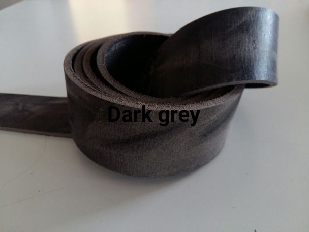 Lederriemen Büffelleder dark grey (Dickleder)