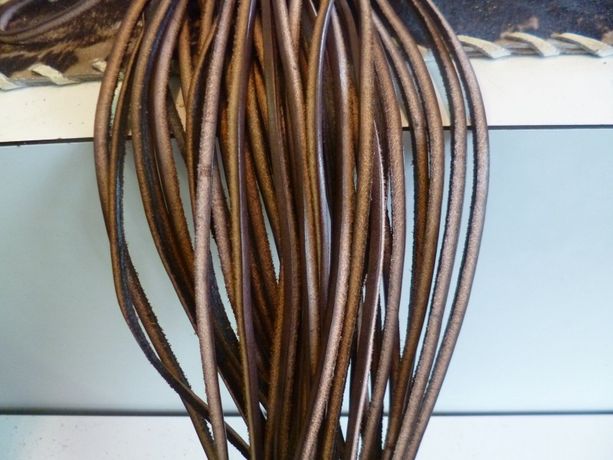 Lederriemen Vierkant dunkelbraun (200 cm)