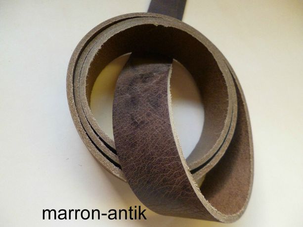 Lederriemen Büffelleder marron antik (Dickleder)